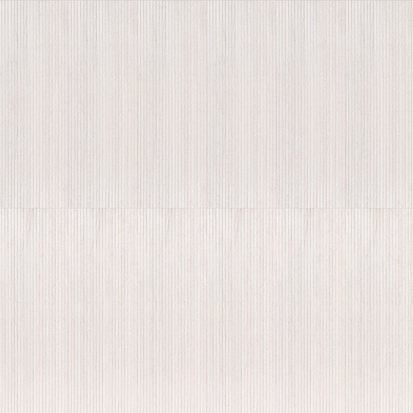 16x48 Urbanslat Mosaic Wood-Look Matte 3D Geometric Line-Relief Ceramic Tile Soft White