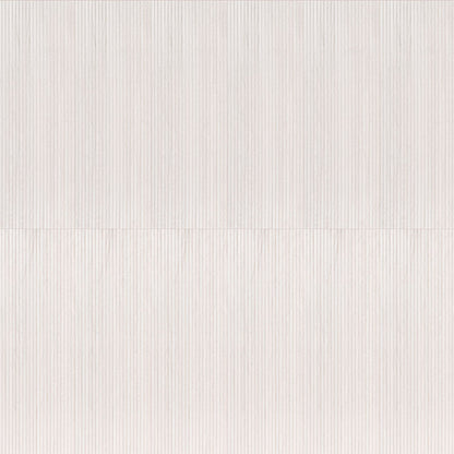 16x48 Urbanslat Mosaic Wood-Look Matte 3D Geometric Line-Relief Ceramic Tile Soft White