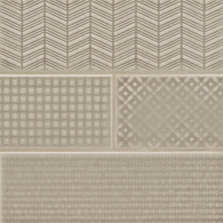 4x12 Urbano Grid Linear Solid-Color Glossy Smooth Ceramic Tile