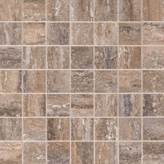 2x2 Veneto Mosaic Travertine-Look Matte Textured Porcelain Tile