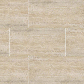 12x24 Veneto Travertine-Look Matte Textured Porcelain Tile