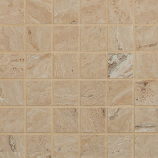 2x2 Veneto Mosaic Travertine-Look Matte Textured Porcelain Tile