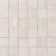 2x2 Veneto Mosaic Travertine-Look Matte Textured Porcelain Tile Light Cream