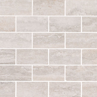 2x4 Veneto Mosaic Travertine-Look Polished Textured Porcelain Tile