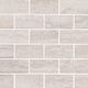 2x4 Veneto Mosaic Travertine-Look Polished Textured Porcelain Tile Light Cream
