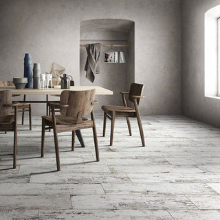 Rustic White - 8x36 Vintage Wood-Look Matte Textured Porcelain Tile