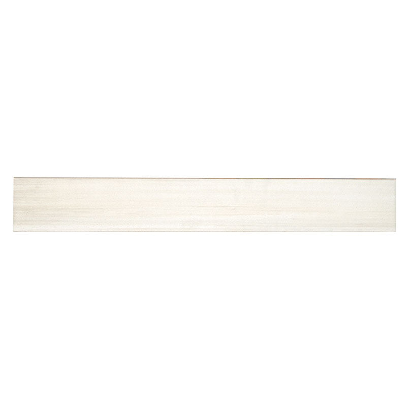 3.5x24 Watercolor Bullnose Stone-Look Matte Smooth Porcelain Tile Soft White