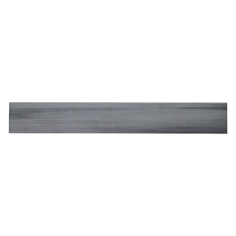3.5x24 Watercolor Bullnose Concrete-Look Matte Smooth Porcelain Tile Charcoal Gray