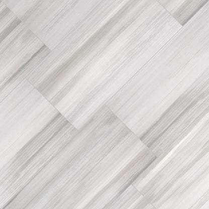 12x24 Watercolor Wood-Look Matte Smooth Porcelain Tile Light Gray