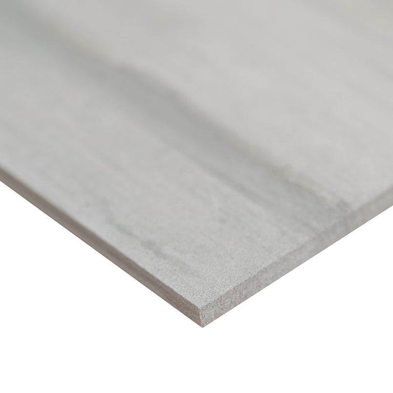 12x24 Watercolor Wood-Look Matte Smooth Porcelain Tile Light Gray