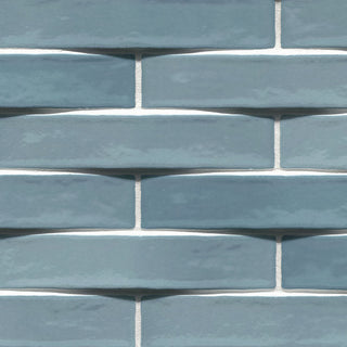 2x10 Convex 3D-Geometric Wavy Natural-Look Glossy Undulated Ceramic Tile