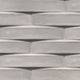 2x10 Convex 3D-Geometric Wavy Natural-Look Glossy Undulated Ceramic Tile Light Gray