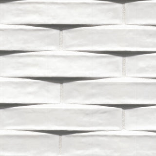 2x10 Convex 3D-Geometric Wavy Natural-Look Glossy Undulated Ceramic Tile