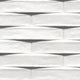 2x10 Convex 3D-Geometric Wavy Natural-Look Glossy Undulated Ceramic Tile Pure White