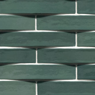 2x10 Convex 3D-Geometric Wavy Natural-Look Glossy Undulated Ceramic Tile