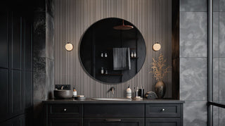 Dark Gray - 7x16 Folk Metallic-Look Satin 3D-Geometric Grooved Porcelain Tile