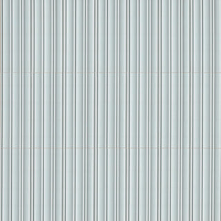 7x16 Folk Metallic-Look Satin 3D-Geometric Grooved Porcelain Tile