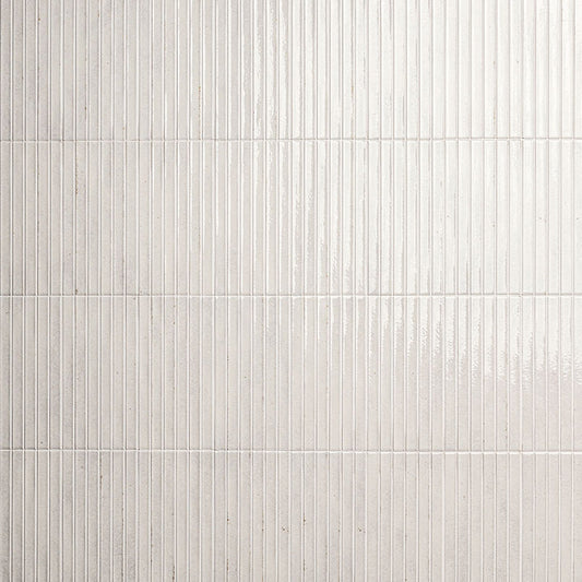 5x10 Gems 3D-Geometric Ribbed Solid-Color Glossy Smooth Porcelain Tile Beige