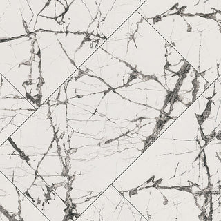 Ivory Gray - 24x48 Lux Iceberg Marble-Look Polished Smooth Porcelain Tile