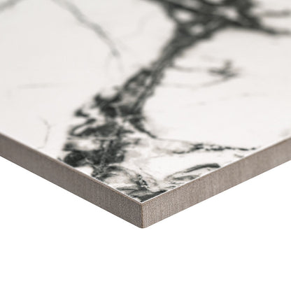 24x48 Lux Iceberg Marble-Look Polished Smooth Porcelain Tile Ivory Marble