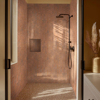 Clay Brown - 2 1/2" Mattonella Natural-Look Satin Textured Ceramic Tile