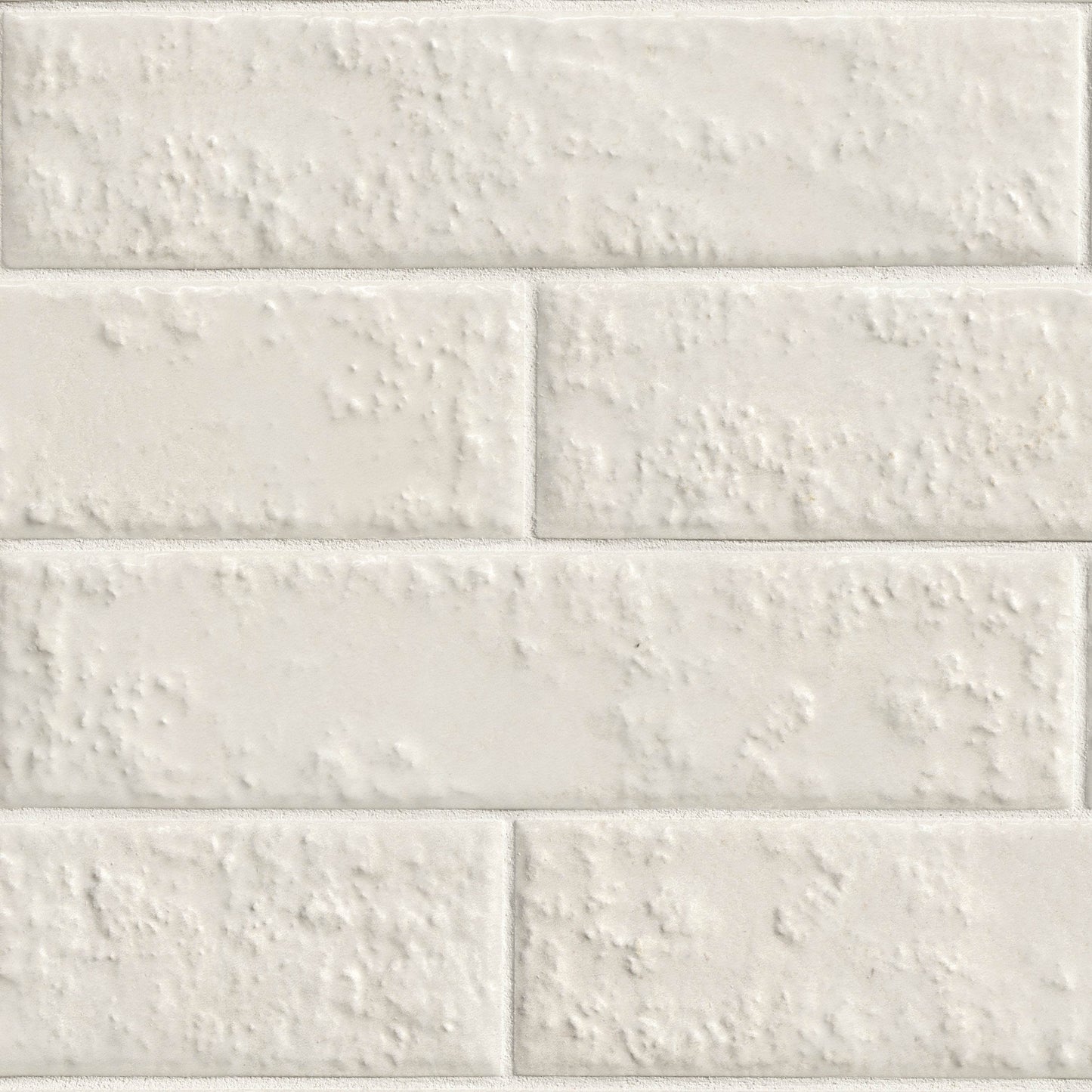 2.5x10 Mattonella Natural-Look Satin Textured Ceramic Tile Soft Cream