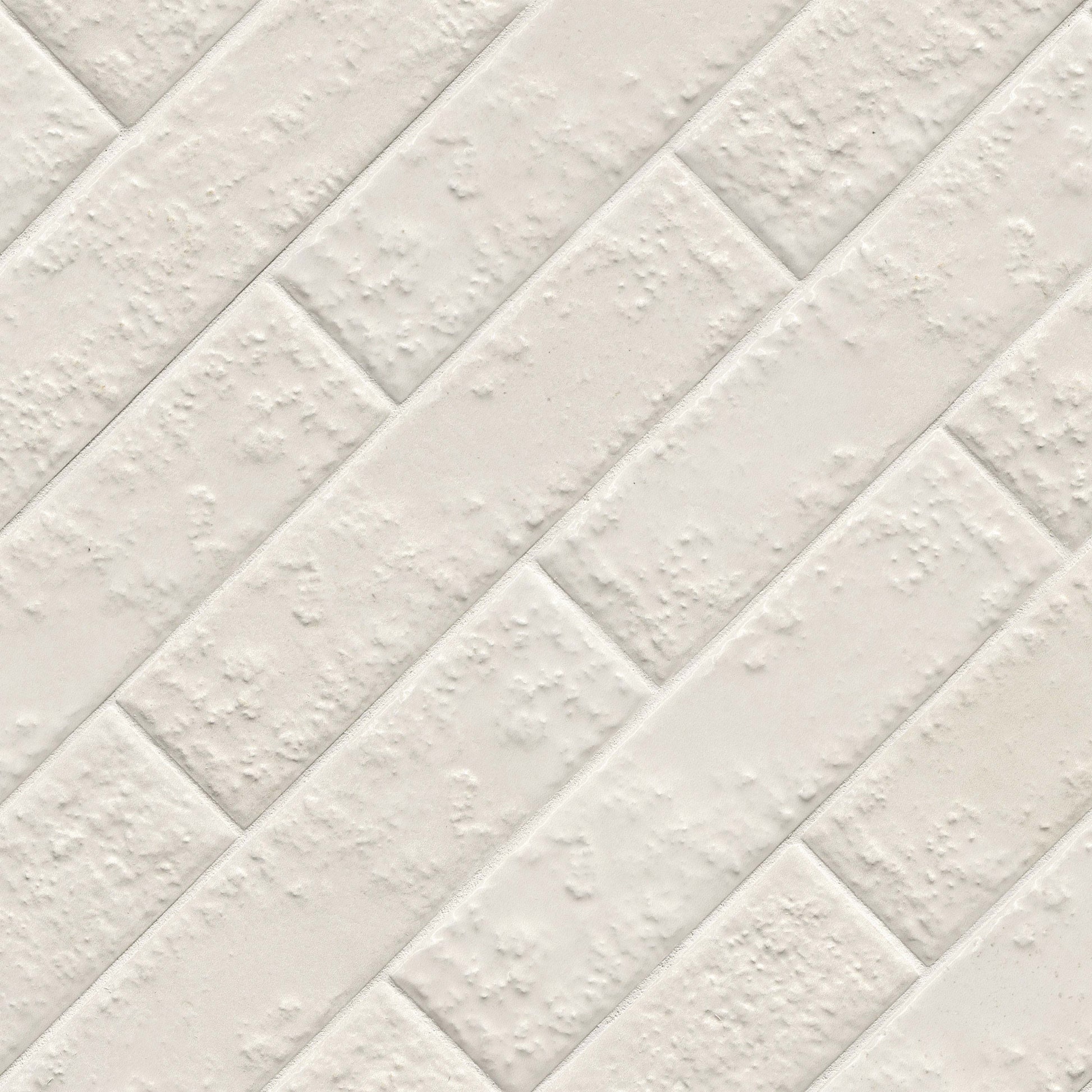 2.5x10 Mattonella Natural-Look Satin Textured Ceramic Tile Soft Cream