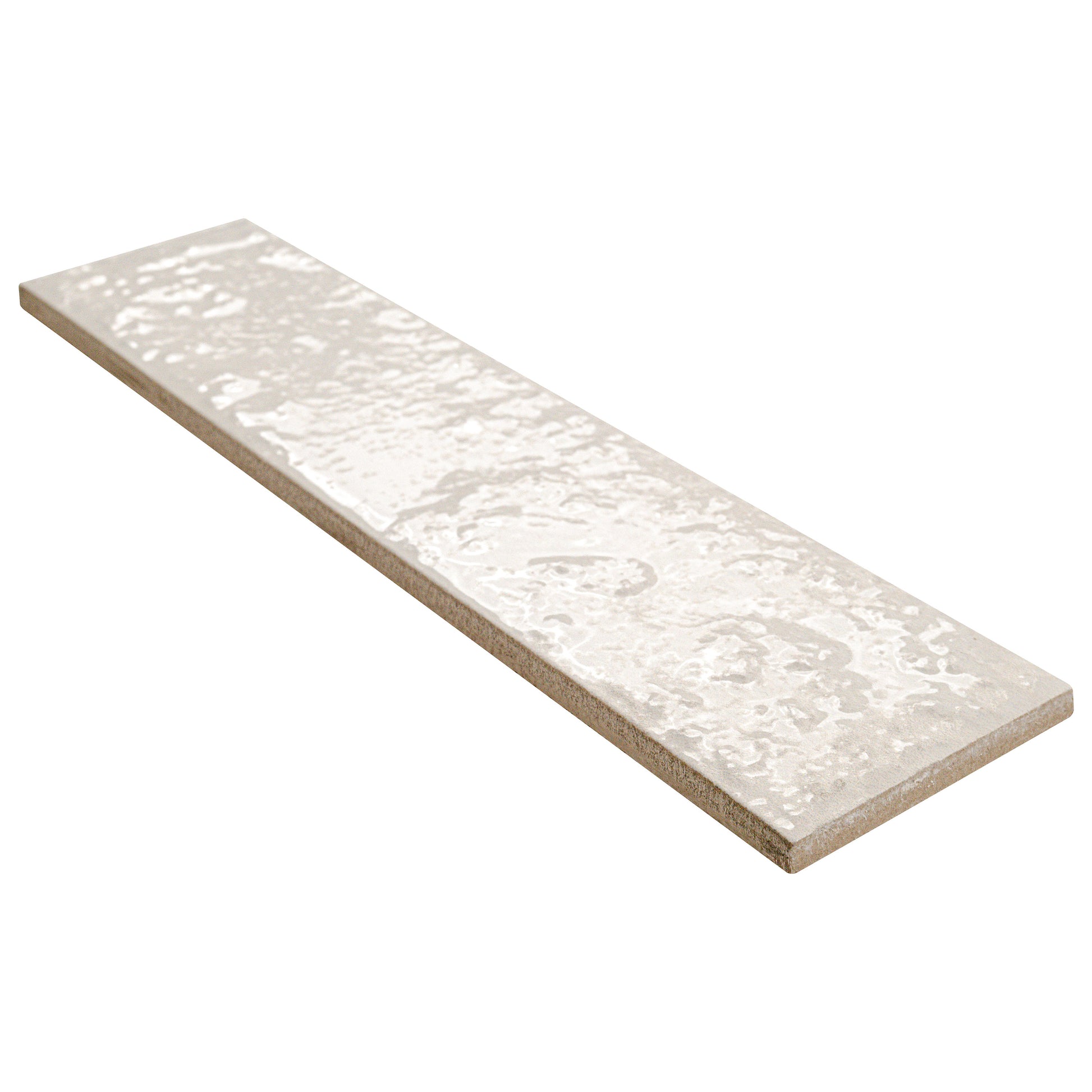 2.5x10 Mattonella Natural-Look Satin Textured Ceramic Tile Soft Cream
