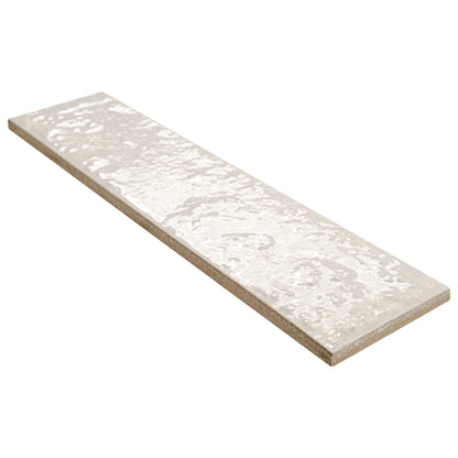 2.5x10 Mattonella Natural-Look Satin Textured Ceramic Tile Soft Cream