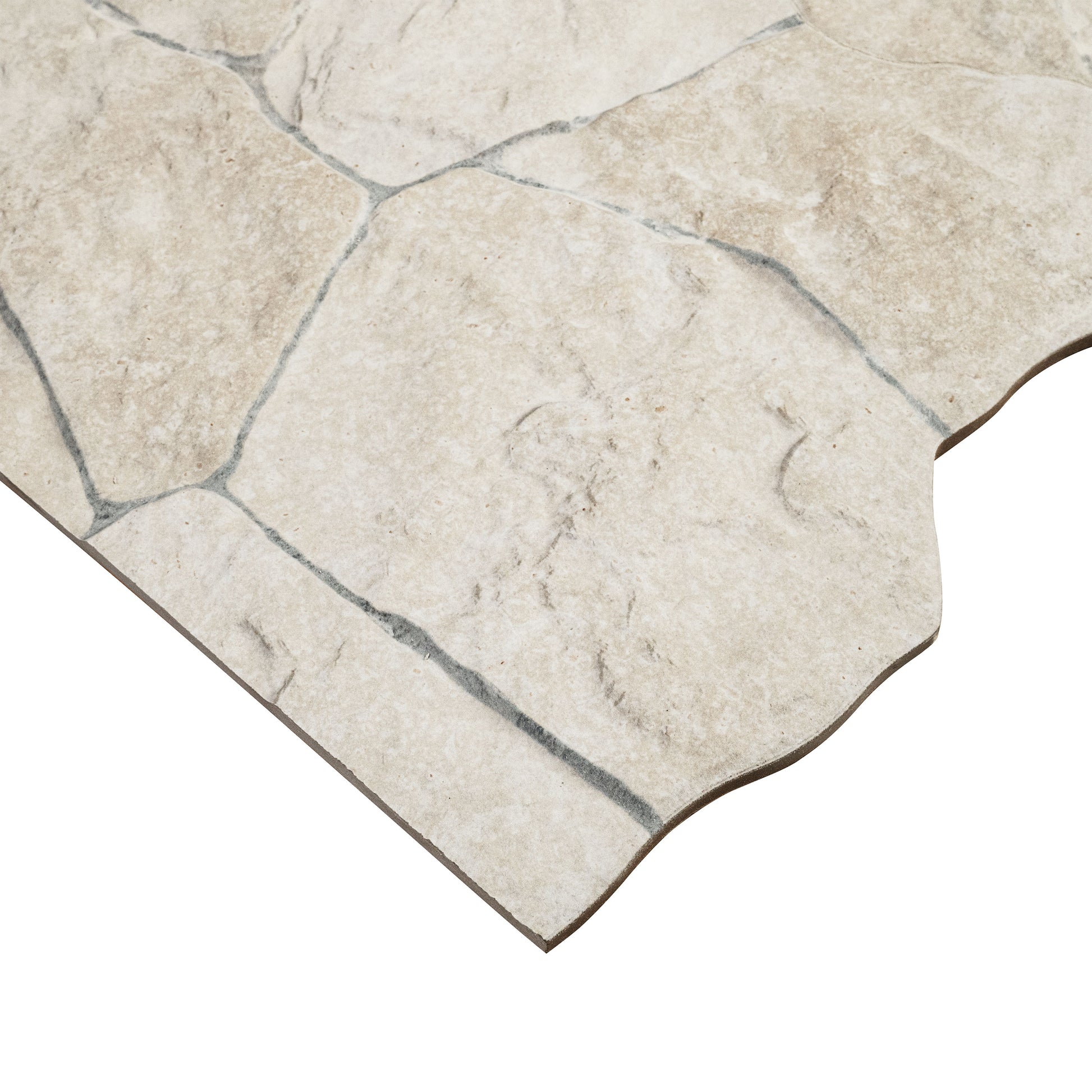 16x24 Neptune Stone-Look Matte Textured Porcelain Tile Beige Stone