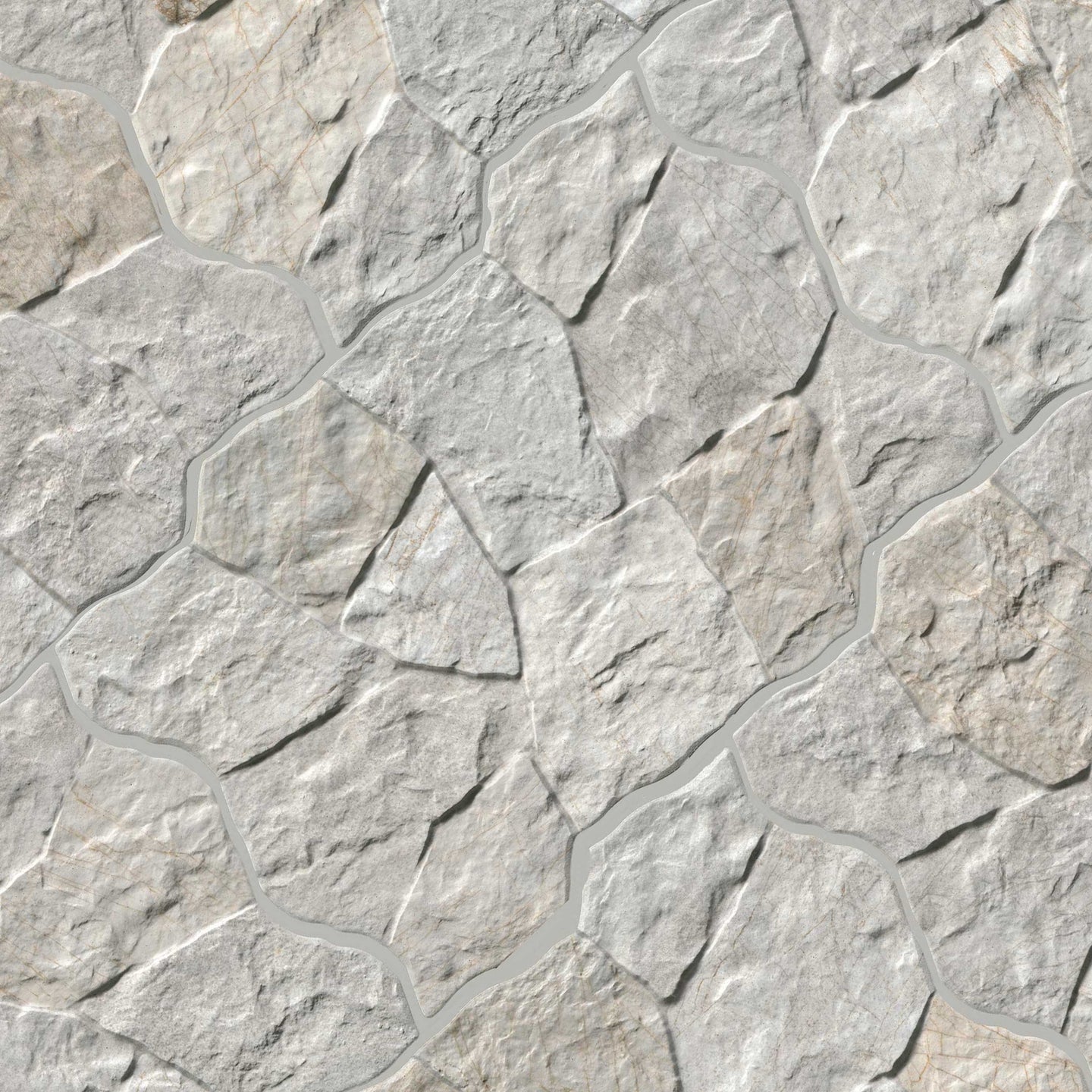 16x24 Neptune Stone-Look Matte Textured Porcelain Tile Light Gray Stone