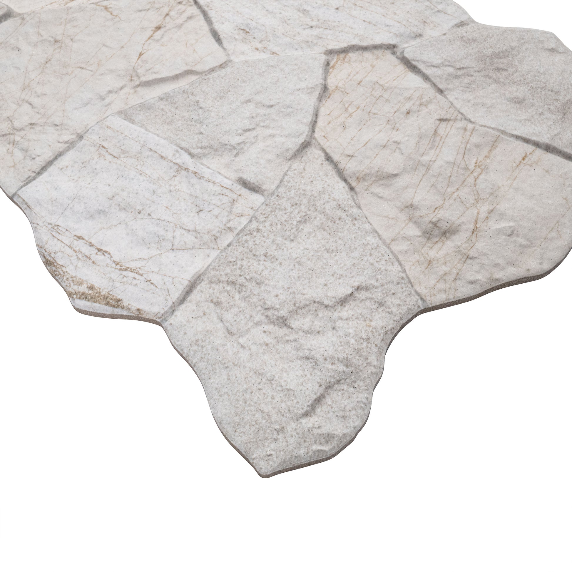 16x24 Neptune Stone-Look Matte Textured Porcelain Tile Light Gray Stone