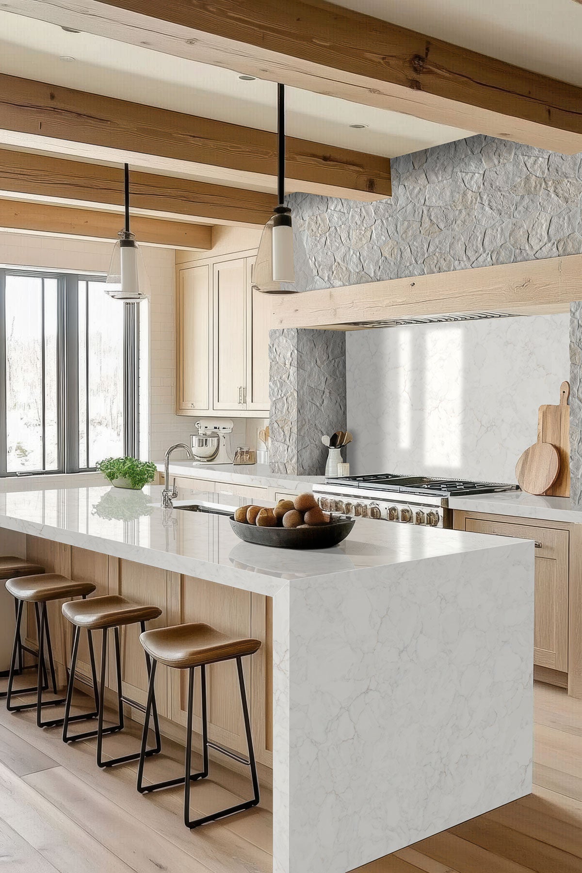 16x24 Neptune Stone-Look Matte Textured Porcelain Tile Light Gray Stone