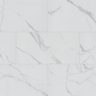 12x24 Roman Statuario Marble-Look Matte Smooth Porcelain Tile