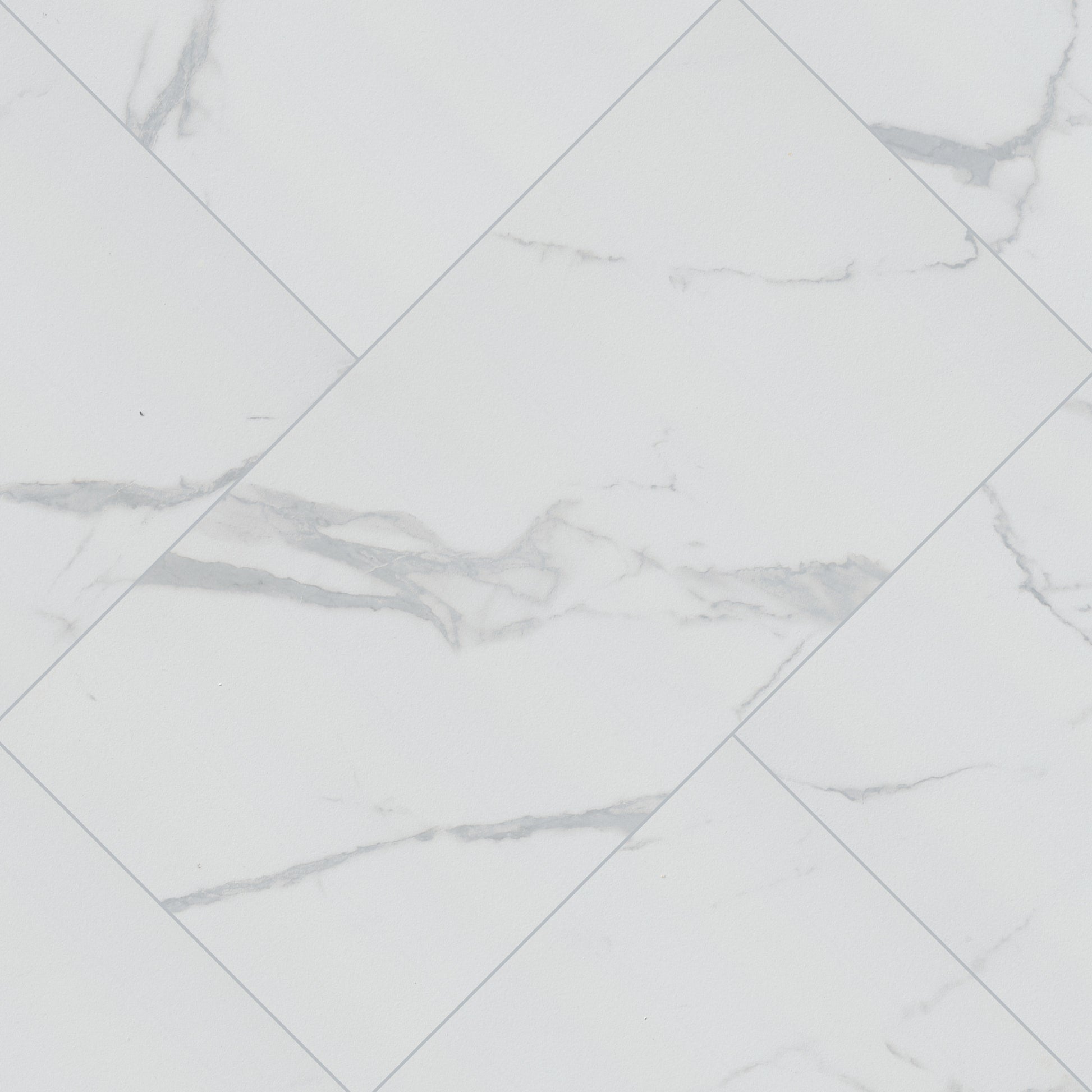 12x24 Roman Statuario Marble-Look Matte Smooth Porcelain Tile Soft White