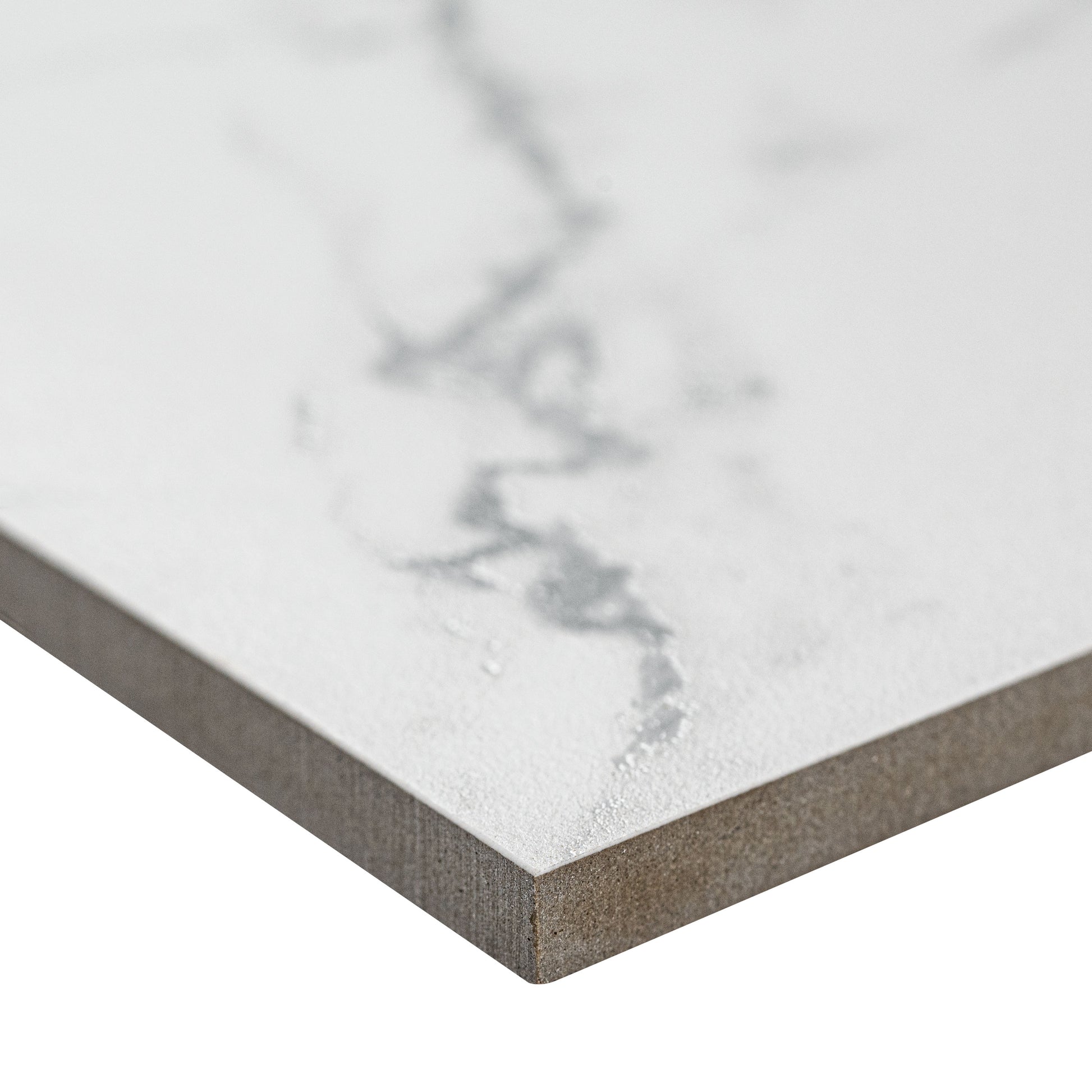 12x24 Roman Statuario Marble-Look Matte Smooth Porcelain Tile Soft White