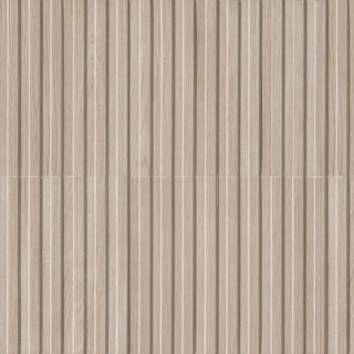 6x16 Sinfonia Mosaic Wood-Look Matte 3D Geometric Faceted Porcelain Tile
