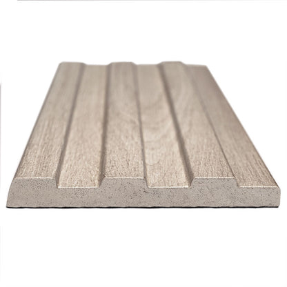 6x16 Sinfonia Mosaic Wood-Look Matte 3D Geometric Faceted Porcelain Tile Beige Wood
