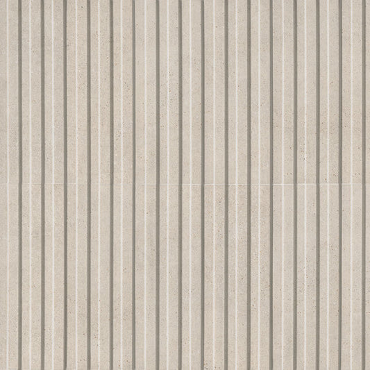 Beige Wood - 6x16 Sinfonia Mosaic Wood-Look Matte 3D Geometric Faceted Porcelain Tile