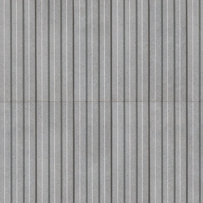 6x16 Sinfonia Mosaic Concrete-Look Matte 3D Geometric Faceted Porcelain Tile Grey Stone