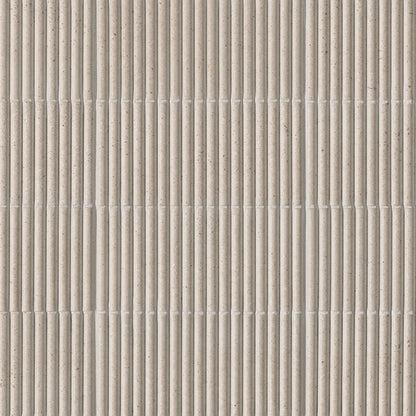 4.5x9 Sinfonia Mosaic Wood-Look Matte 3D Geometric Linear Porcelain Tile Warm Taupe