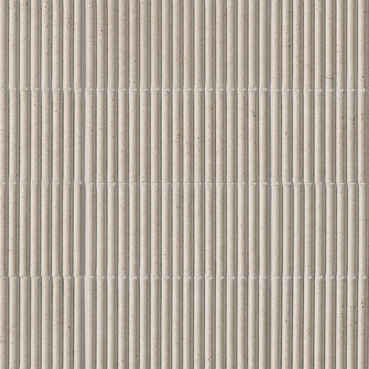 4.5x9 Sinfonia Mosaic Wood-Look Matte 3D Geometric Linear Porcelain Tile Warm Taupe