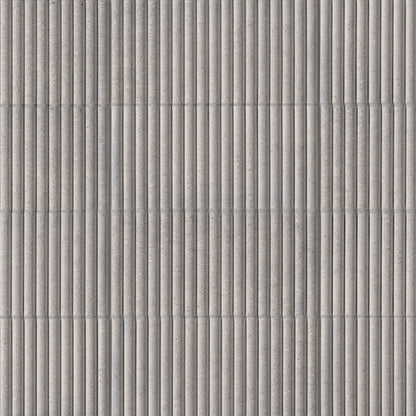 4.5x9 Sinfonia Mosaic Wood-Look Matte 3D Geometric Linear Porcelain Tile Cool Cement