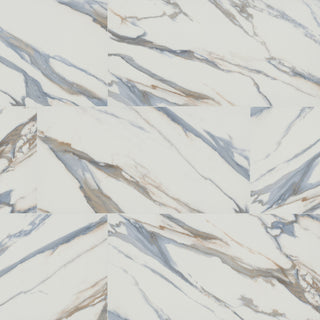 24x48 Valesia Marble-Look Polished Smooth Porcelain Tile