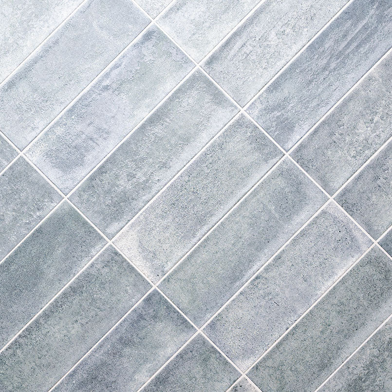 4x12 Village Natural-Look Matte Textured Ceramic Tile Ice Grey