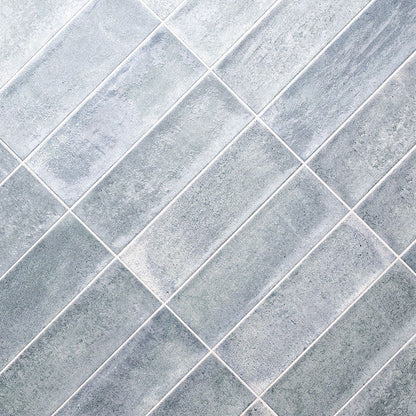 4x12 Village Natural-Look Matte Textured Ceramic Tile Ice Grey