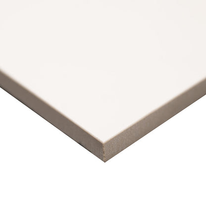 12x24 Domino Solid-Color Matte Smooth Porcelain Tile Pure White