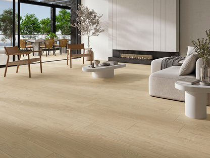 9x48 Whitehill Wood-Look Matte Smooth Porcelain Tile Light Oak