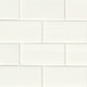 3X6 Class Solid-Color Glossy Smooth Ceramic Tile Soft White