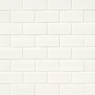 Soft White - 3x6 Class Solid-Color Glossy Smooth Ceramic Tile
